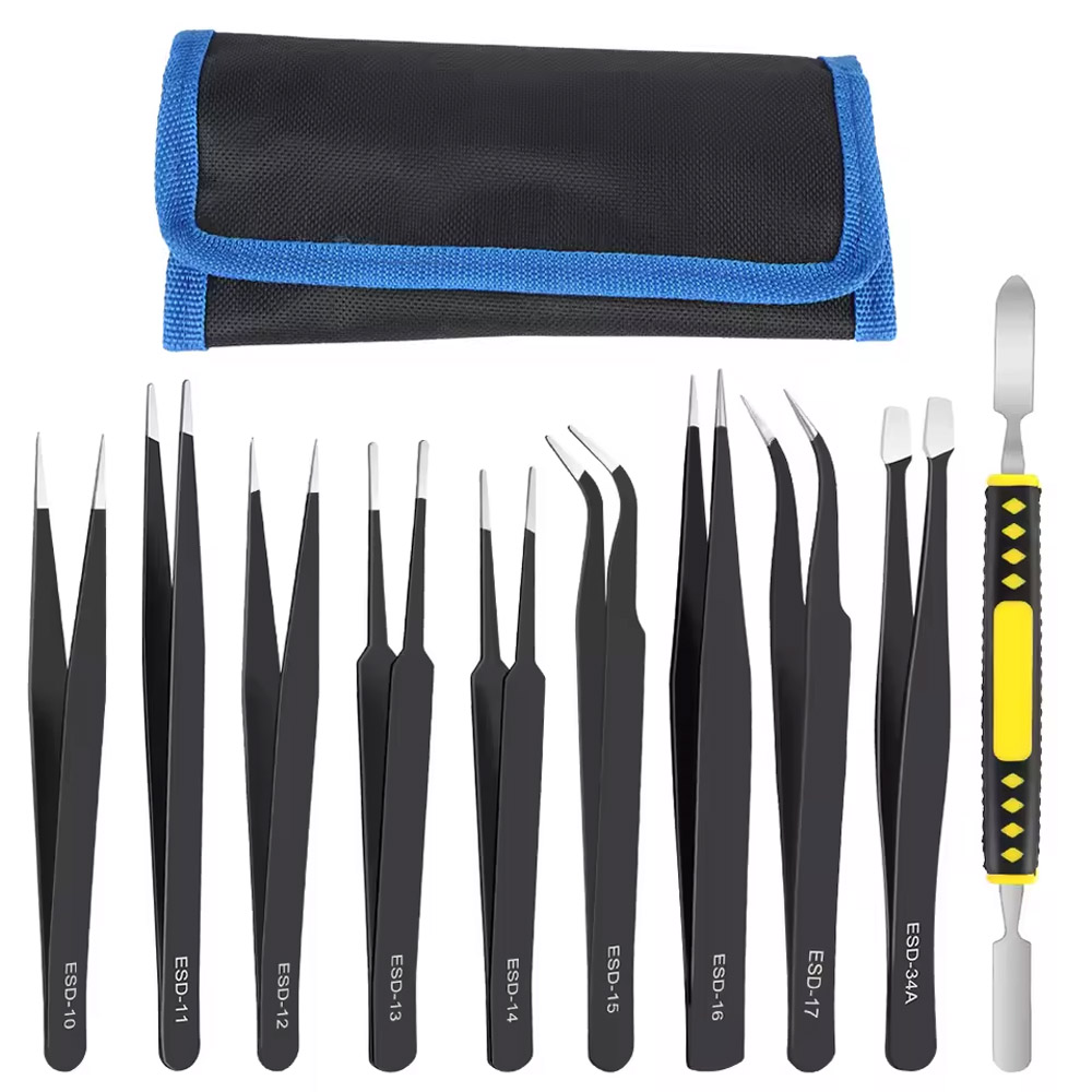 Diy Electronics Repair - 10Pcs/Set Precision Anti-Static Curved & Straight