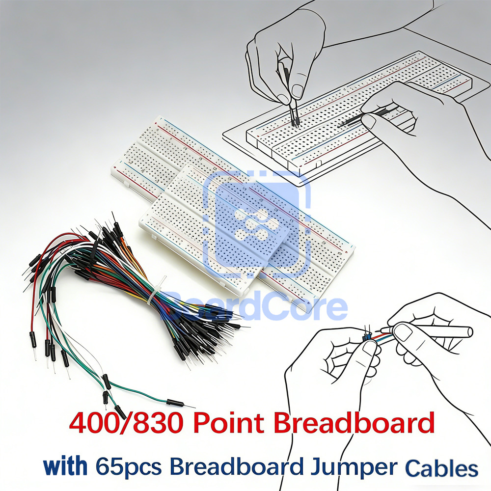 Diy Electronics Raspberry Pi - 400/830 Point Breadboard Kit with 65pcs