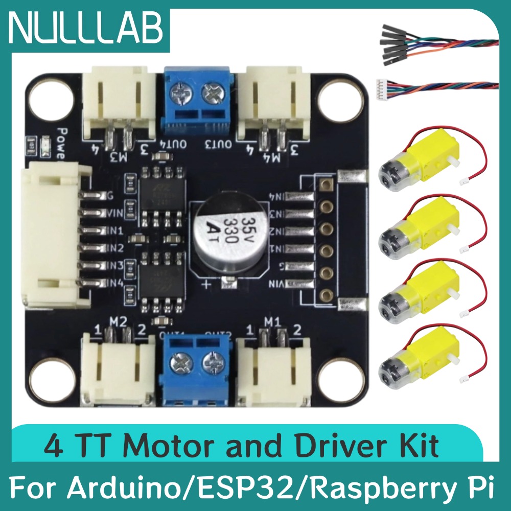 4 TT Motor and Driver Kit 4 DC - L298N Motor Driver recension och pris