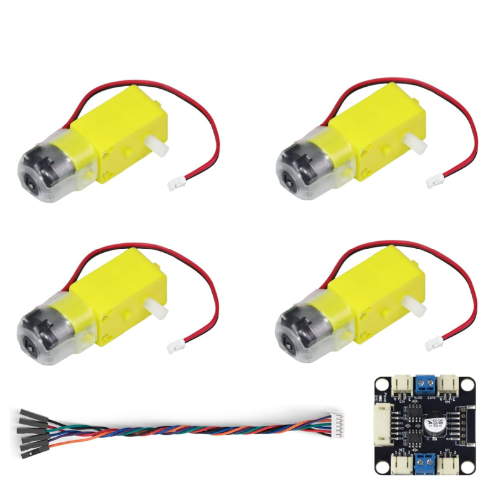4 TT Motor and Driver Kit 4 DC - L298N Motor Driver recension och pris
